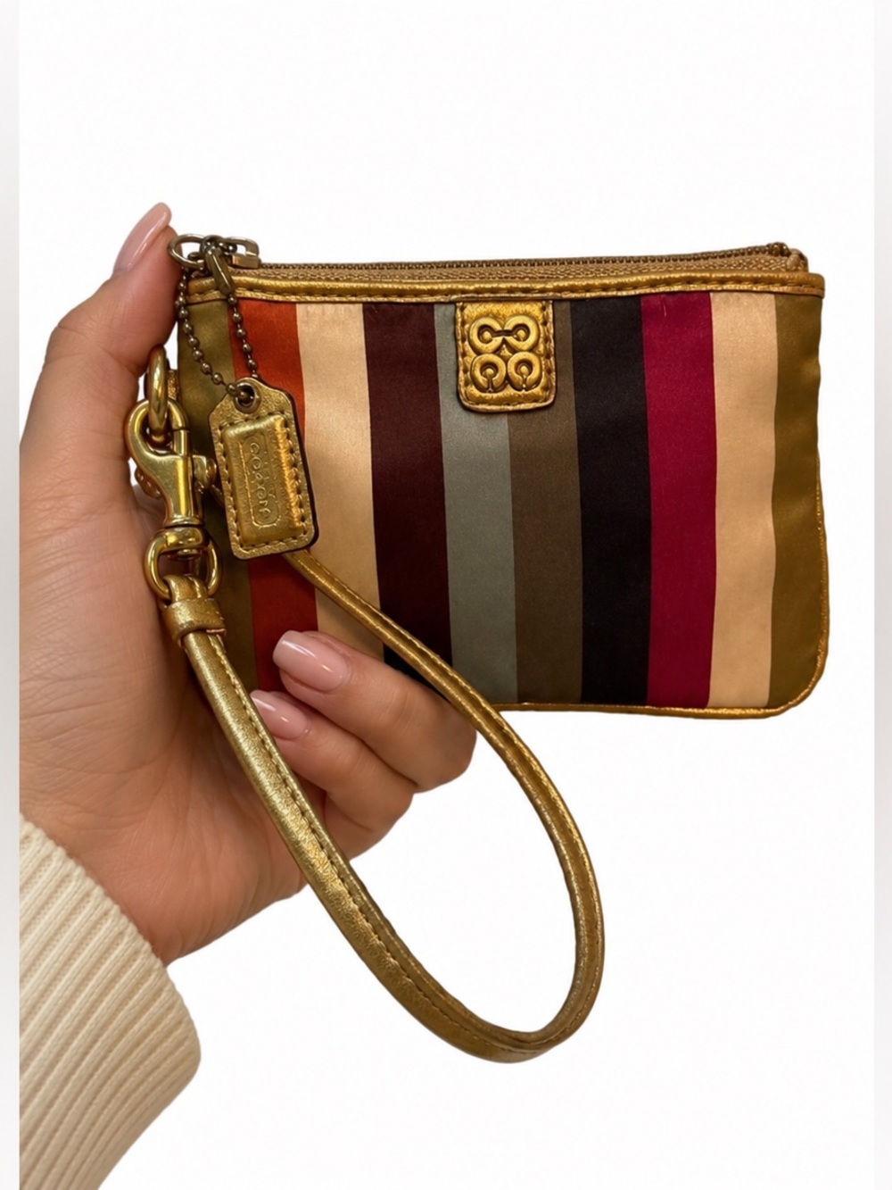 Coach Legacy Stripe Wristlet